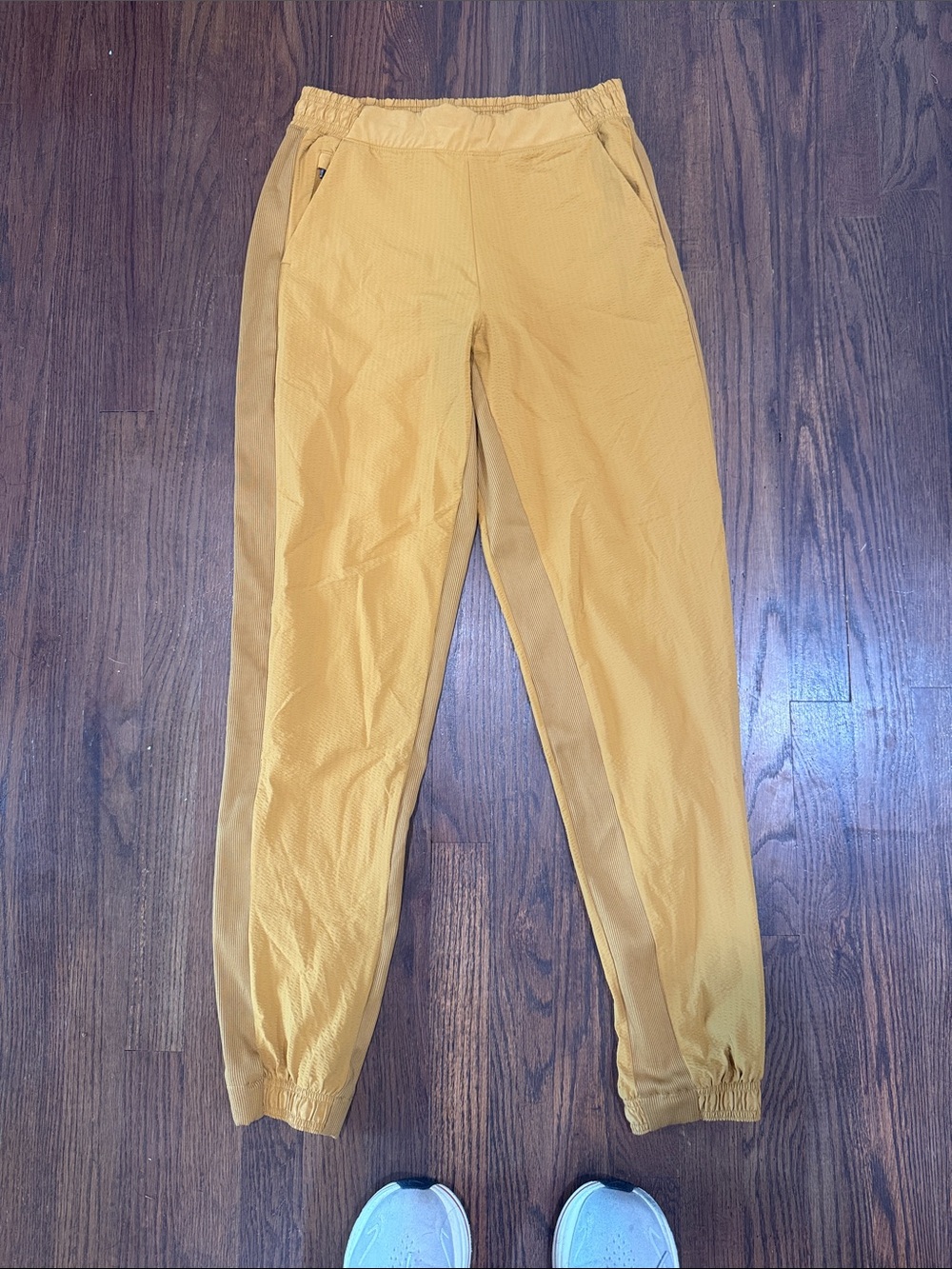 Athleta Mustard Yellow Track Joggers